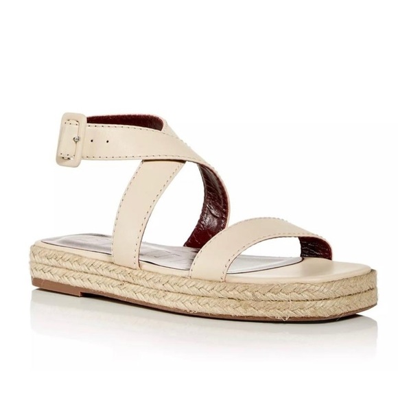 NIB Staud Lara Espadrille Sandal In Cream / Natural - Picture 2 of 14